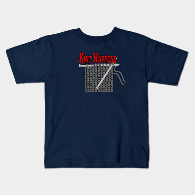 Knit Happens Kids T-Shirt by skauff